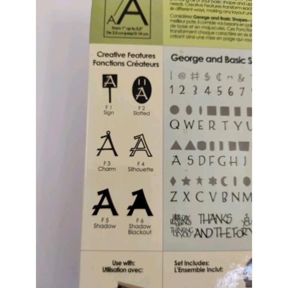 Cricut Font Cartridge George And Basic Shapes Complete Used - Picture 8 of 13